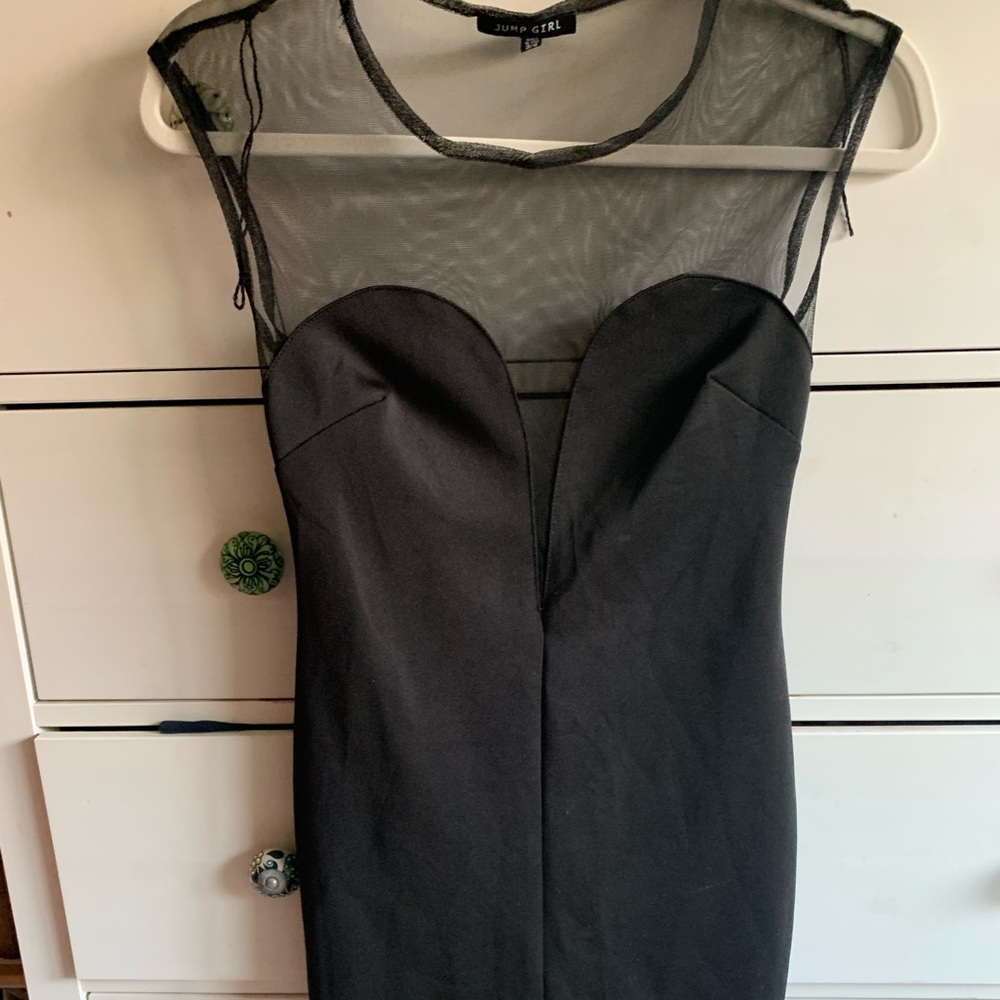Nordstrom Jump Girl Bodycon Black Dress with Mesh